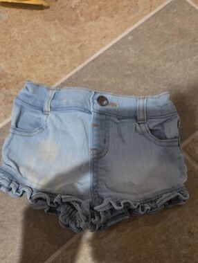 Light Blue Denim Baby Girl Shorts